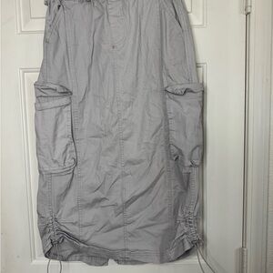 Light Gray Cargo Skirt